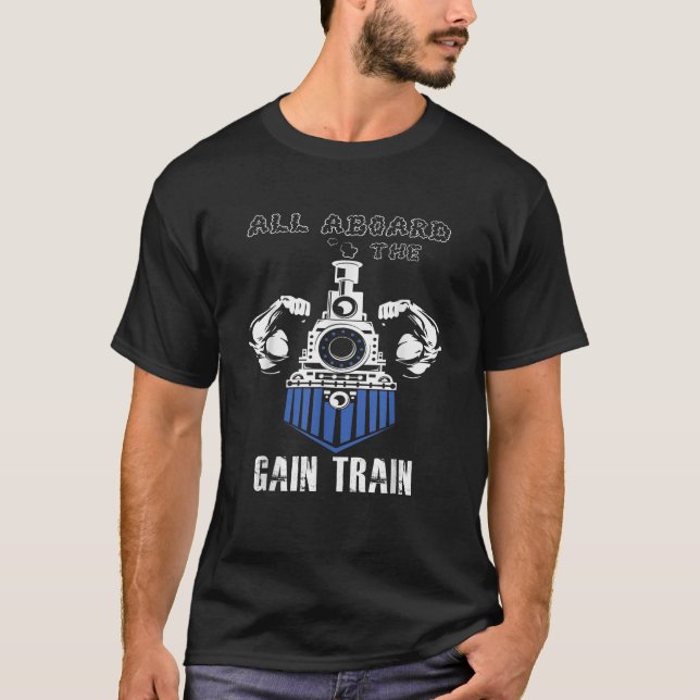 Camiseta Todos a bordo do dom ganso do fisco do trem (Frente)