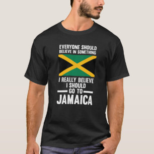 Camiseta Todos acreditam em algo que acredito na Jamaica Ja