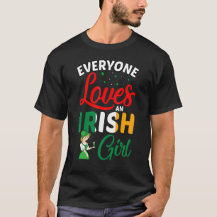 Camiseta Todos Adoram Uma Rapariga Irlandesa Mulheres Patri