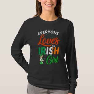 Camiseta Todos Adoram Uma Rapariga Irlandesa Mulheres Patri