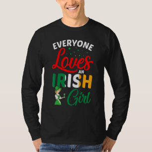 Camiseta Todos Adoram Uma Rapariga Irlandesa Mulheres Patri