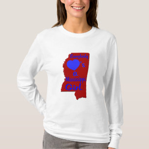 Camiseta Todos ama um carmesim da menina de Mississippi e