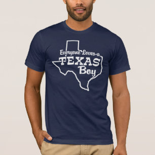 Camiseta Todos ama um menino de Texas