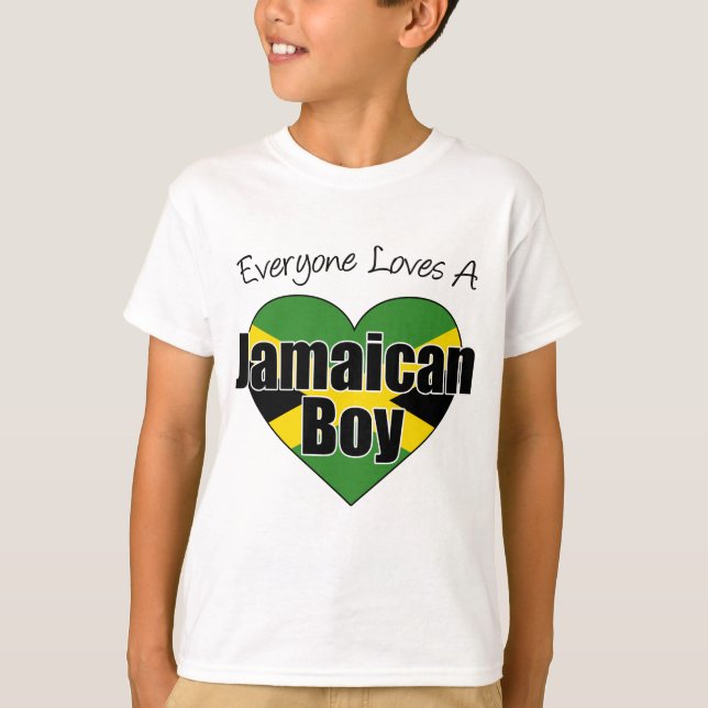 Camiseta Todos ama um menino jamaicano (Frente)