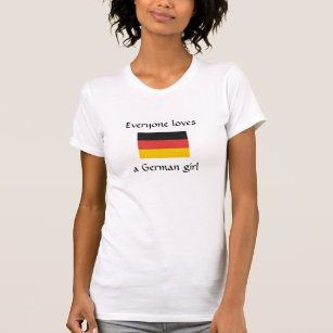 Camiseta Todos ama um T alemão da menina