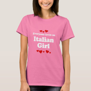 Camiseta Todos ama um t-shirt italiano da menina