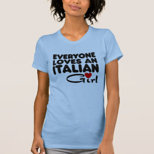 Camiseta Todos ama uma menina italiana