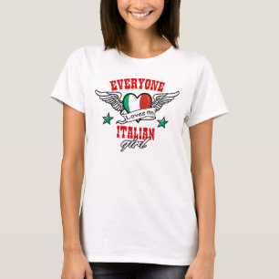 Camiseta Todos ama uma menina italiana