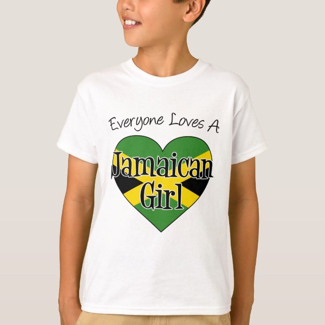 Camiseta Todos ama uma menina jamaicana (Frente)