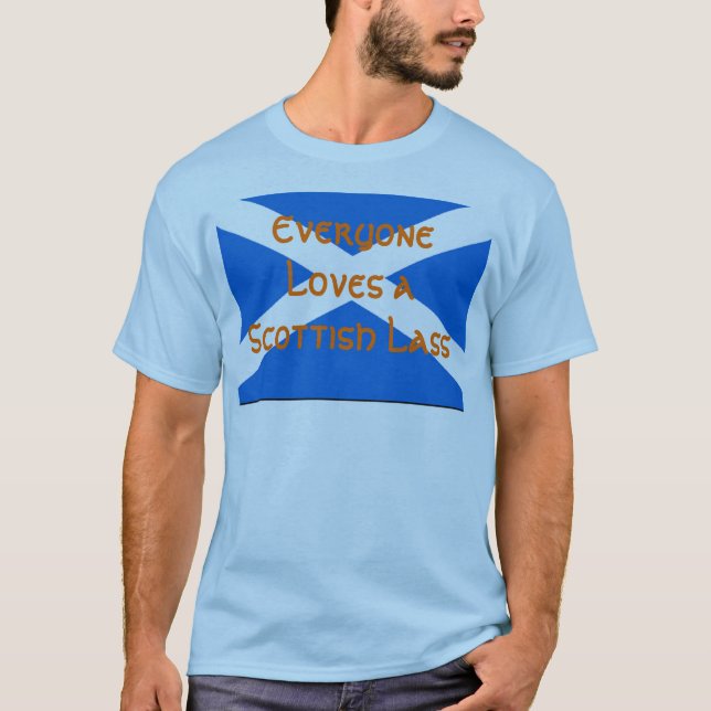 Camiseta Todos ama uma rapariga escocesa (Frente)