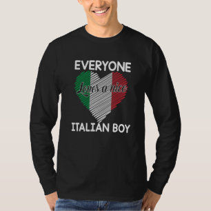 Camiseta Todos Amam Um Bom Rapaz Italiano Bandeira da Itáli