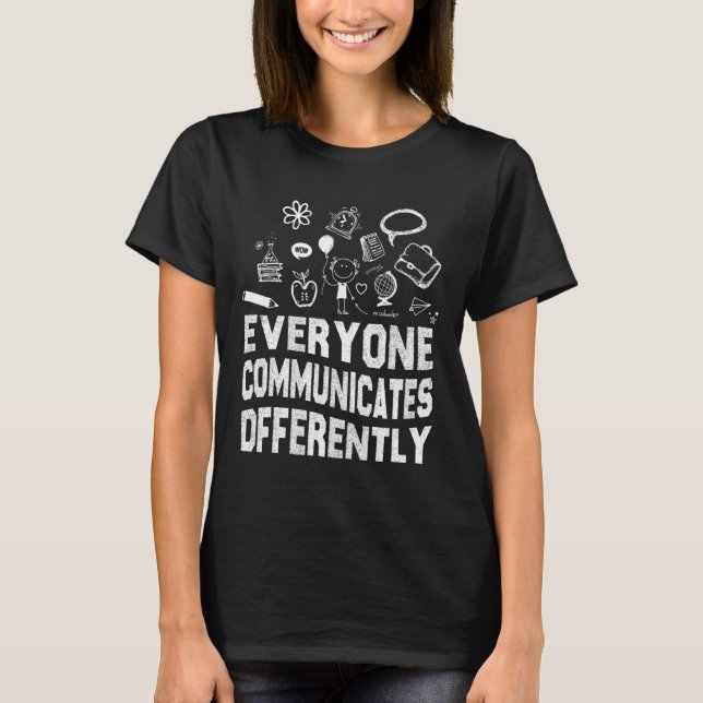 Camiseta Todos Comunicam de Maneira Diferente Educação Espe (Frente)