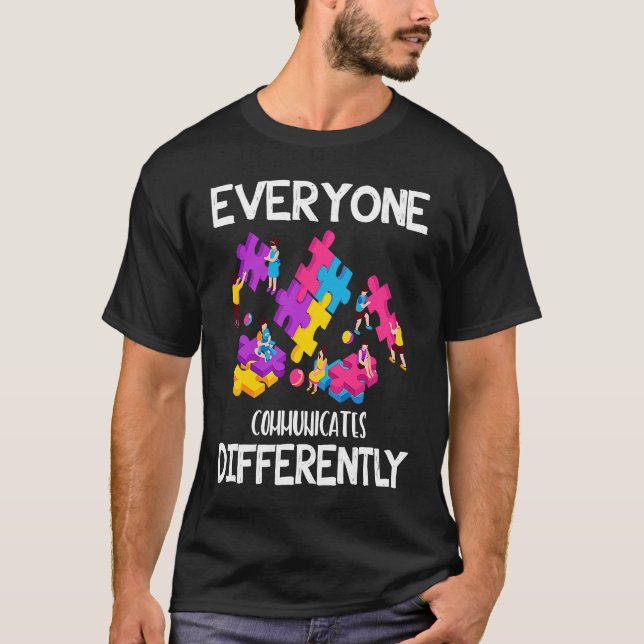 Camiseta Todos Comunicam Diferentes Autismo Especial E (Frente)