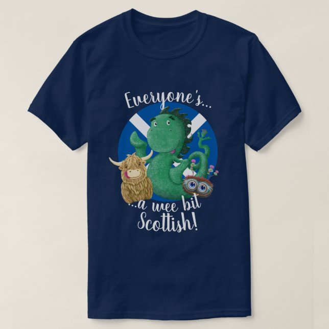 Camiseta Todos é um Scottish pequenino do bocado! (Frente do Design)