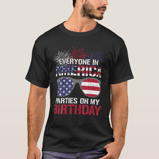 Camiseta Todos nos Partidos Americanos na minha Festa de an (Frente)