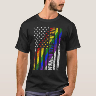 Camiseta Todos Nós Somos A Bandeira Humana Americana Orgulh