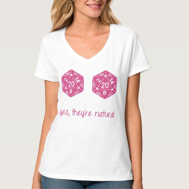 Camiseta Todos os 20 dados naturais dos peitos (Frente)