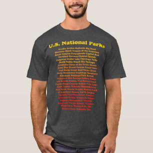 Camiseta Todos os 62 Parques Nacionais Lista Yellowstone Yo