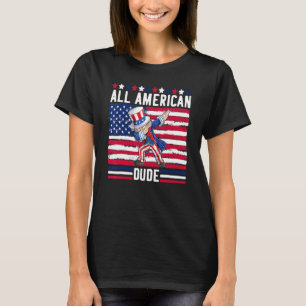 Camiseta Todos Os Americanos 4 De Julho Dabbing Tio Sam Us