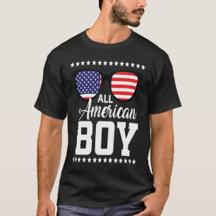 Camiseta Todos os americanos 4 de julho Meninos e óculos de