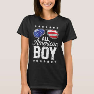 Camiseta Todos os americanos 4 de julho Meninos e óculos de