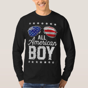 Camiseta Todos os americanos 4 de julho Meninos e óculos de