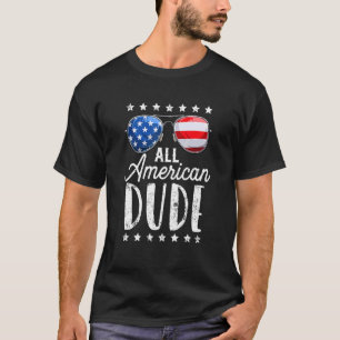 Camiseta Todos Os Americanos 4 De Julho Meninos Miúdos Ócul