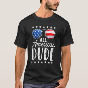 Camiseta Todos Os Americanos 4 De Julho Meninos Miúdos Ócul