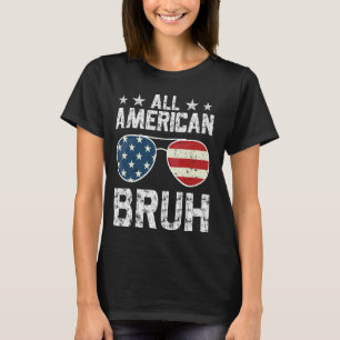 Camiseta TODOS OS AMERICANOS BRUH 4 De Julho Meninos Patrió