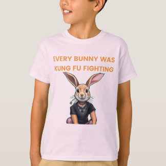 Camiseta Todos os Bunny estavam lutando contra Kung Fu