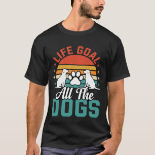 Camiseta Todos Os Cães Design Retro Amante De Cães