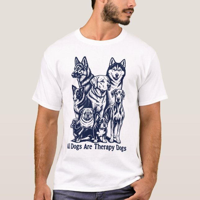 Camiseta Todos os Cães São Cães Terapeutas (Frente)