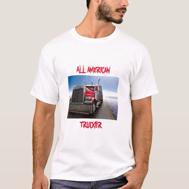 Camiseta Todos os Caminhoneiros Americanos (Frente)