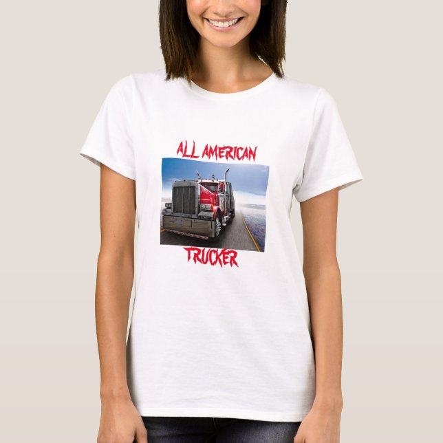 Camiseta Todos os Caminhoneiros Americanos (Frente)