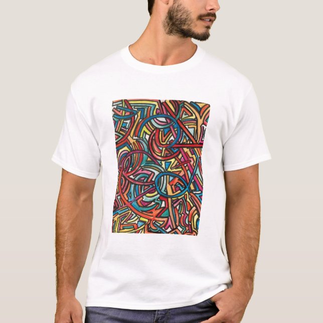 Camiseta Todos Os Caminhos Acabam Com A Abstrato Arte Pinta (Frente)