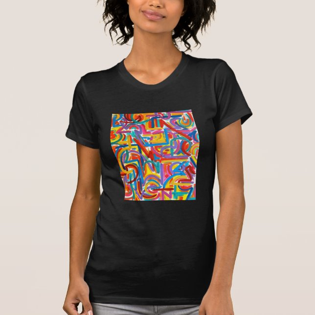 Camiseta Todos Os Caminhos Vão Lá - Pintada A Mão De Arte A (Frente)