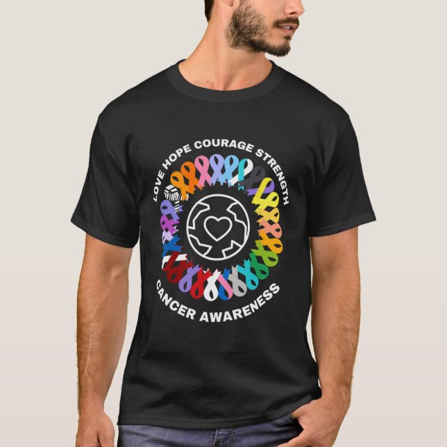 Camiseta Todos os Canceres importam a consciência a cada fa (Frente)