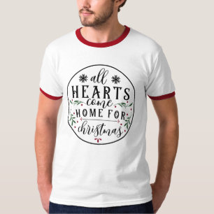 Camiseta Todos Os Corações Vêm Para Casa. Homens