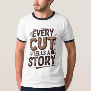 Camiseta Todos os Cortes Contam uma História - Trabalho de