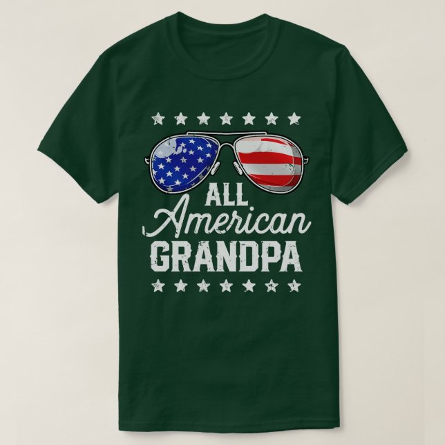 Camiseta Todos os Dias de os pais Americanos 4 de julho (Frente do Design)