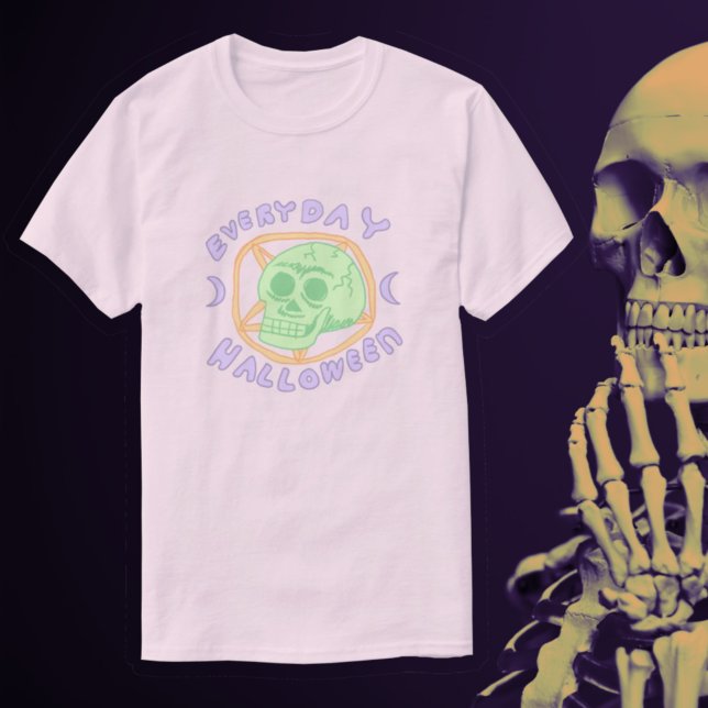Camiseta Todos Os Dias É Halloween - Caveira De Gótico De K (Criador carregado)