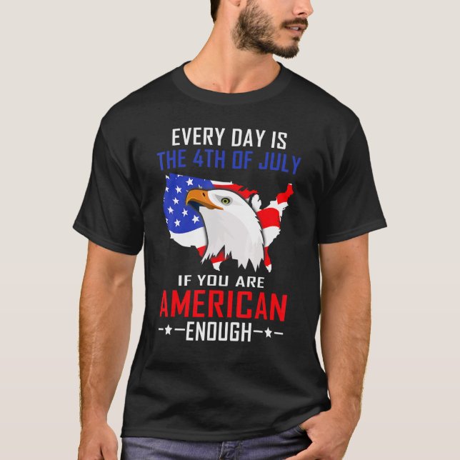 Camiseta Todos Os Dias É O Patrimônio Da Bandeira Americana (Frente)