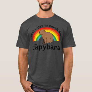 Camiseta Todos os dias o Dia da Terra diz Capybara