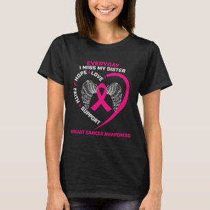 Camiseta Todos os dias sinto saudades do Cancer de mama ros