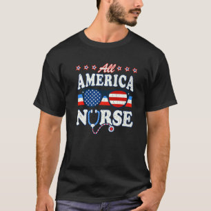 Camiseta Todos Os Enfermeiros Da América Stethoscope Médico