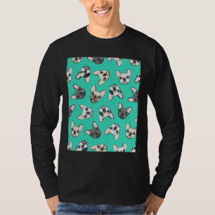 Camiseta Todos Os Franceses Teais Cute French Bulldog Graph