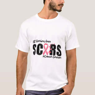 Camiseta Todos os Guerreiros Têm Cicatrizes Câncer De Mama 