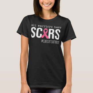 Camiseta todos os guerreiros têm cicatrizes cor-de-rosa com