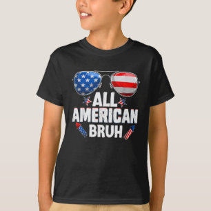 Camiseta Todos Os Homens Americanos Bruh 4 De Julho
