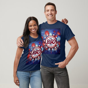 Camiseta Todos os Homens São Criados Fogos de Artifício Grá